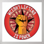 Weight Lifting Is Power posters