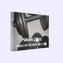 Weight Lifting Motivational Message canvas prints