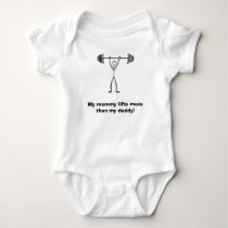 Weight lifting: My mommy lifts more than my daddy! t-shirts by champagne60 Weight lifting: My mommy lifts more than my daddy! t-shirts