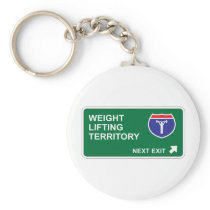 Weight Lifting Next Exit Key Chain