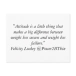 Weight Loss Attitude Post Card