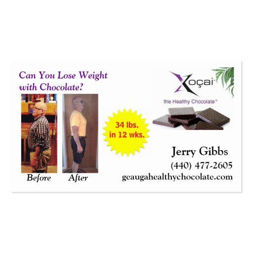 Weight Loss Biz Card Business Card (front side)