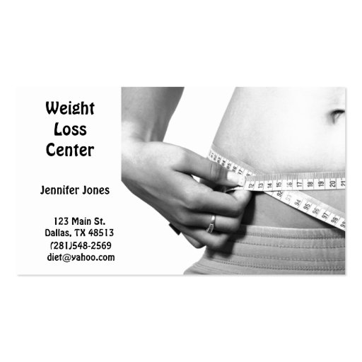 Weight Loss Business Card (front side)