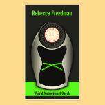 Weight Loss Coach Business Cards - Black and Green business cards