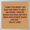 Weight Loss Goals 8 posters