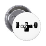 weightlifter lifting weights body builder pin