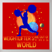 WEIGHTLIFTER'S OUT OF THIS WORLD POSTER