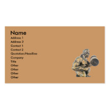Weightlifting body builder business cards