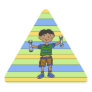 Weightlifting Boy Triangle Sticker