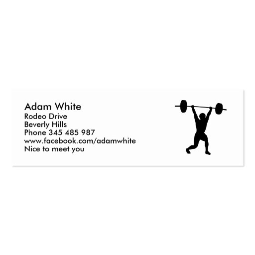 Weightlifting Business Card Templates