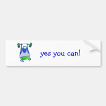 Weightlifting Frog Bumper Stickers