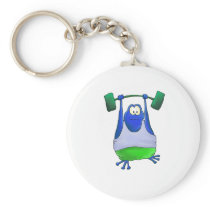 Weightlifting Frog Keychain