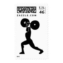 Weightlifting Gym Postage Stamp