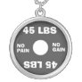 Weightlifting No Pain No Gain Necklace