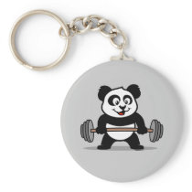 Weightlifting Panda Keychains