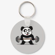 Weightlifting Panda keychains