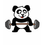 This cute bodybuilding panda loves weightlifting. Look how easy he lifts that heavy barbell loaded with weight plates. This design is too cute. Great gifts here for anyone who loves weightlifting.