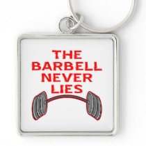 Weightlifting The Barbell Never Lies Key Chain