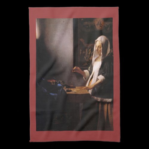 Weights by Johannes Vermeer Hand Towels