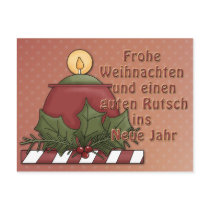 Weihnachtsmotiv mit Kerze Post Card