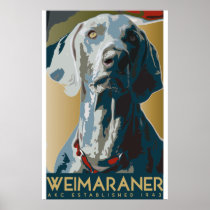 Weimaraner Art Dec Poster