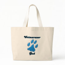 Weimaraner Dad blue Pawprint  Bag