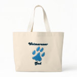 Weimaraner Dad blue Pawprint  bags