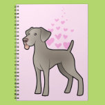 Weimaraner Love Spiral Notebooks