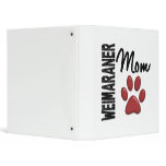 Weimaraner Mom Paw Print 2 binders