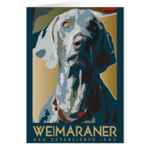 Weimaraner Nation : Weimaraner 1943 Greeting Cards
