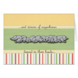 Weimaraner puppies' Christmas dreams Greeting Cards