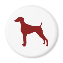 Weimaraner (Red) magnets