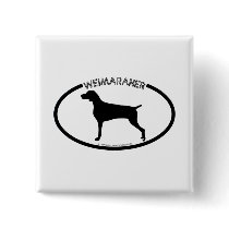 Weimaraner Silhouette Black Button by dogsilhouettes Weimaraner Silhouette Black Button