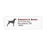 Weimaraner Silhouette Custom Return Address Labels