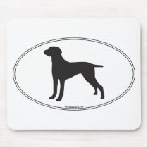 Weimaraner Silhouette Mouse Mat