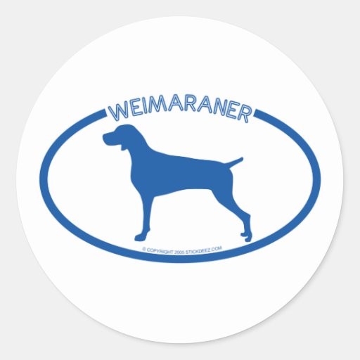 Weimaraner Silhouette Sticker | Zazzle