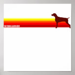 Weimaraner With Stripes Print