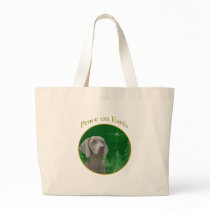 Weimeraner Peace on Earth Canvas Bag