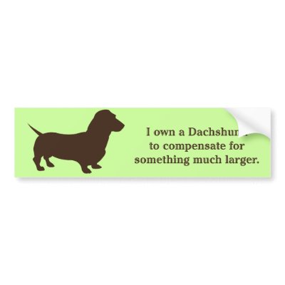 Weiner Dog, Dachshund. Bumper Stickers by jamierushad
