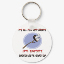 Weiner Gets Roasted keychains by thecamperslife Weiner Gets Roasted keychains