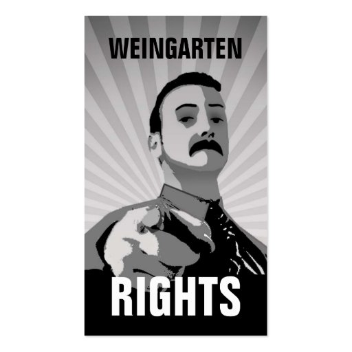WEINGARTEN RIGHTS Business Card (front side)