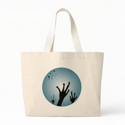 Weird Alien Hands Canvas Bag by MBS_International