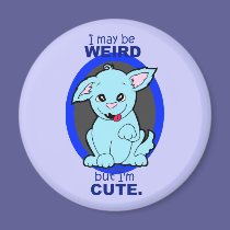 Weird But Cute Kawaii Cat Dog Creature magnets