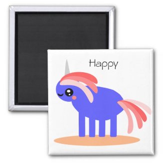 Weird But Happy Unicorn Magnets