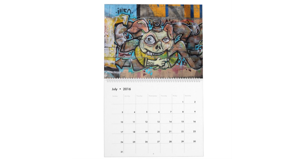 Weird Creatures Graffiti Calendar Zazzle