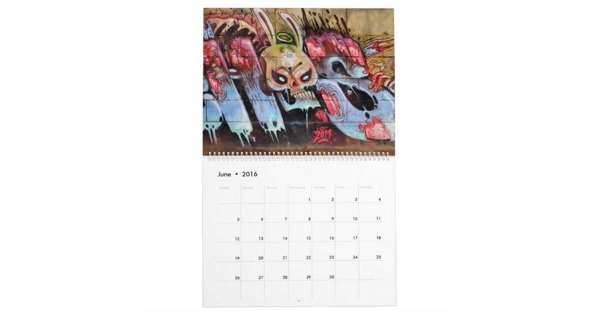 Weird Creatures Graffiti Calendar Zazzle