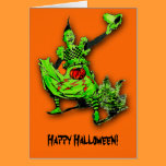 Weird Creepy Clown Halloween Card cards
