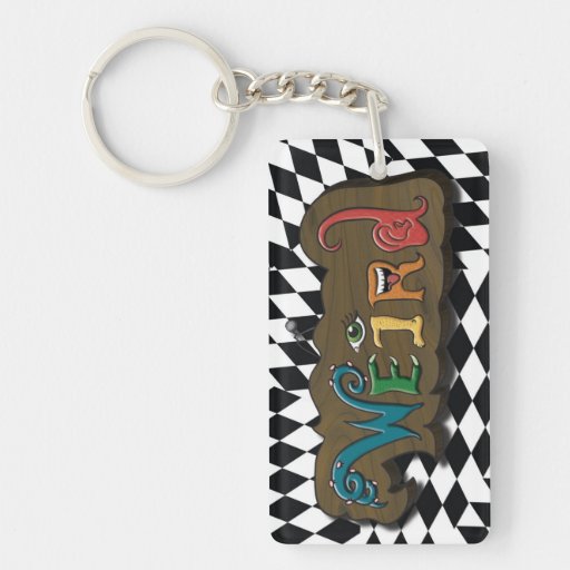Weird keychain. keychain Zazzle