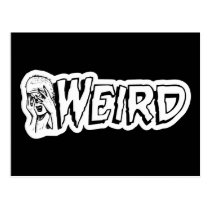 WEIRD - Retro Monster Girl Black & White postcards