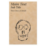 Weird Skull. Black. Sketch. Full Color Flyer